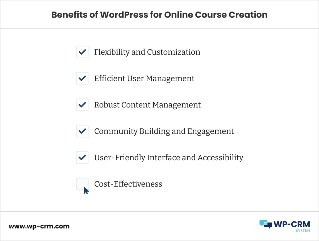 Benefits of WordPress for Online Course Creation